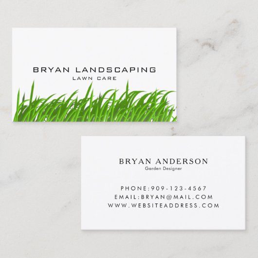 Moderne gazonverzorging - Landscaping Grass Visitekaartje (Voorkant / Achterkant)