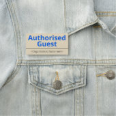 Moderne 'geautoriseerde gast' naamtag naamplaatje (In situ)