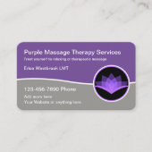 Moderne geautoriseerde massagetherapeut visitekaartje (Voorkant)