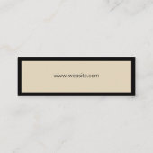 Moderne geavanceerde / beige grens mini visitekaartje (Achterkant)