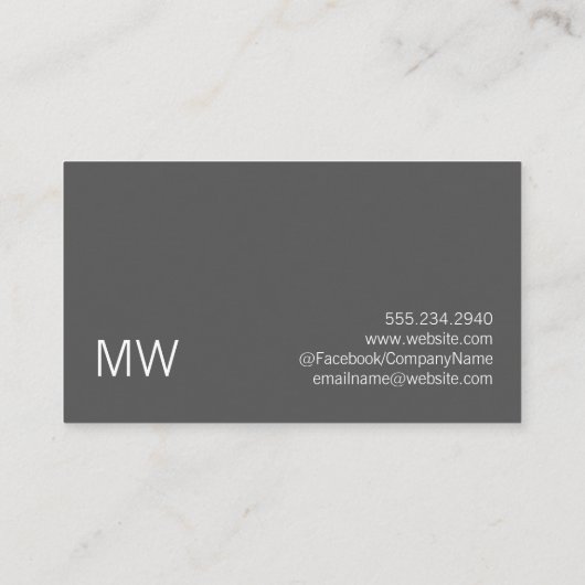 Moderne, geavanceerde / diepe rode grijs visitekaartje (Achterkant)