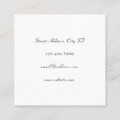 Moderne, geavanceerde elegant vierkante visitekaartje (Achterkant)