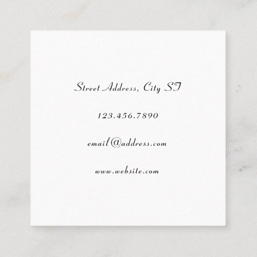 Moderne, geavanceerde elegant vierkante visitekaartje (Achterkant)