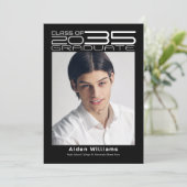 Moderne, geavanceerde Futuristische foto-Afstudere Aankondiging (Staand voorkant)