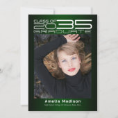 Moderne, geavanceerde Futuristische foto-Afstudere Aankondiging (Voorkant)