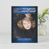 Moderne, geavanceerde Futuristische foto-Afstudere Aankondiging (Staand voorkant)