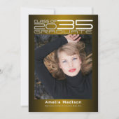 Moderne, geavanceerde Futuristische foto-Afstudere Aankondiging (Voorkant)