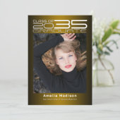 Moderne, geavanceerde Futuristische foto-Afstudere Aankondiging (Staand voorkant)