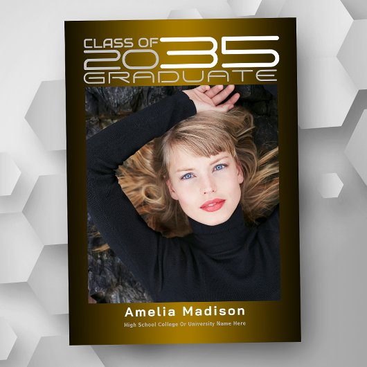 Moderne, geavanceerde Futuristische foto-Afstudere Aankondiging