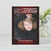 Moderne, geavanceerde Futuristische foto-Afstudere Aankondiging (Staand voorkant)