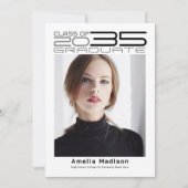 Moderne, geavanceerde Futuristische foto-Afstudere Aankondiging (Voorkant)