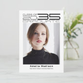 Moderne, geavanceerde Futuristische foto-Afstudere Aankondiging (Staand voorkant)