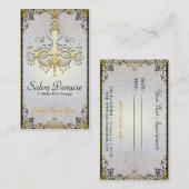 Moderne, geavanceerde Gold Designer Salon Afsprakenkaartje (Voorkant / Achterkant)