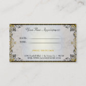 Moderne, geavanceerde Gold Designer Salon Afsprakenkaartje (Achterkant)