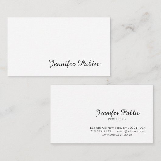 Moderne, geavanceerde handgeschreven script gestro visitekaartje (Voorkant / Achterkant)