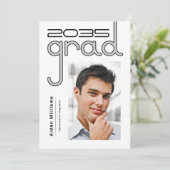 Moderne, geavanceerde High Tech Photo Afstudeerder Aankondiging (Staand voorkant)