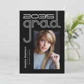 Moderne, geavanceerde High Tech Photo Afstudeerder Aankondiging (Staand voorkant)