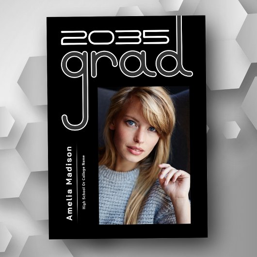 Moderne, geavanceerde High Tech Photo Afstudeerder Aankondiging