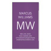 Moderne geavanceerde / Paarse Magnetisch Visitekaartje (Voorkant Verticaal)