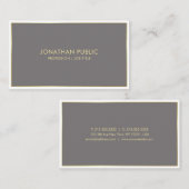 Moderne, geavanceerde, professionele bruine leder visitekaartje (Voorkant / Achterkant)