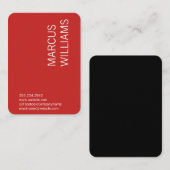 Moderne geavanceerde / rode / zwarte visitekaartje (Voorkant / Achterkant)