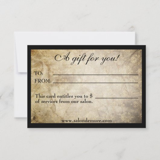 Moderne, geavanceerde Salon Cadeaubonnen (Achterkant)