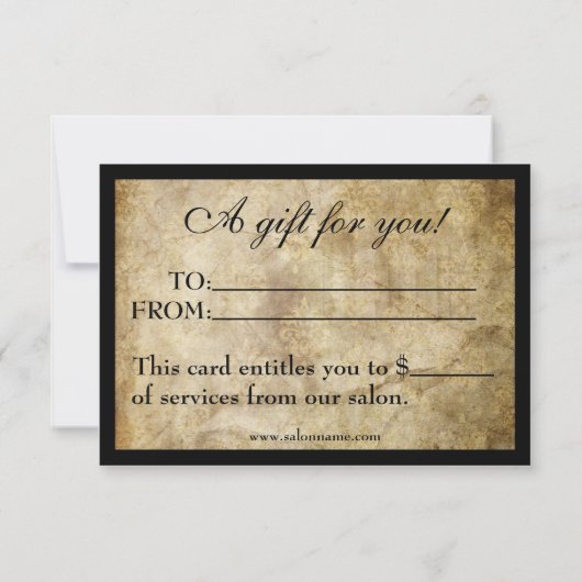 Moderne, geavanceerde Salon Cadeaubonnen (Achterkant)