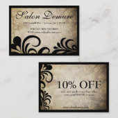 Moderne, geavanceerde Salon Cadeaubonnen Kortingskaartje (Voorkant / Achterkant)