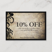 Moderne, geavanceerde Salon Cadeaubonnen Kortingskaartje (Achterkant)