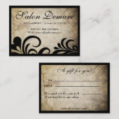 Moderne, geavanceerde Salon Cadeaubonnen Kortingskaartje (Voorkant / Achterkant)