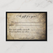 Moderne, geavanceerde Salon Cadeaubonnen Kortingskaartje (Achterkant)