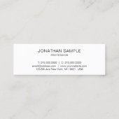 , moderne, geavanceerde, stijlvolle, minimale vorm mini visitekaartje (Achterkant)