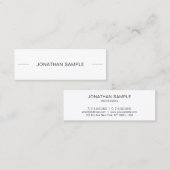 , moderne, geavanceerde, stijlvolle, minimale vorm mini visitekaartje (Voorkant / Achterkant)