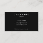 Moderne, geavanceerde White Front Black Visitekaartje (Achterkant)