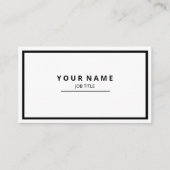 Moderne, geavanceerde White Front Black Visitekaartje (Voorkant)