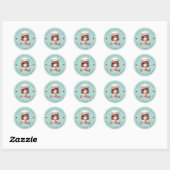 Moderne 'Gebakken met Liefde' Bakkerij Sticker (Vel)