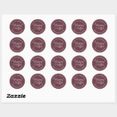 Moderne gebakken waren Bosbessenmuffins Burgundy Ronde Sticker (Vel)