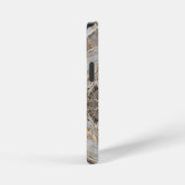 Moderne gebarsten goud witte marmer iPhone hoesje (Rechterkant)