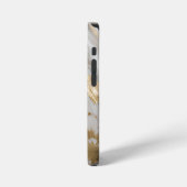 Moderne Gebarsten Goud Witte Stylist iPhone Hoesje (Linkerkant)