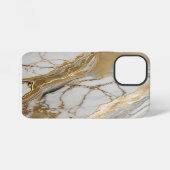 Moderne Gebarsten Goud Witte Stylist iPhone Hoesje (Achterkant horizontaal)