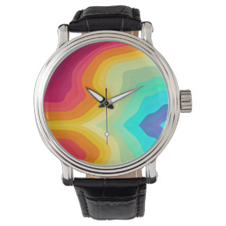 Moderne gebarsten kleurrijke Stylist Horloge