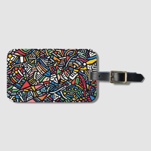 Moderne Gebatikte abstract Bagagelabel (Voorkant (horizontaal))