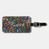 Moderne Gebatikte abstract Bagagelabel (Voorkant horizontaal)