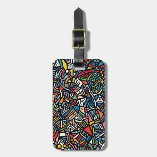 Moderne Gebatikte abstract Bagagelabel