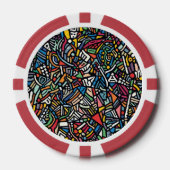 Moderne Gebatikte abstract Poker Chips (Voorkant)