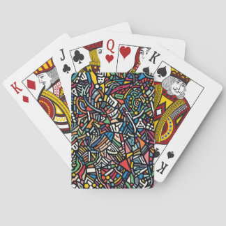 Moderne Gebatikte abstract Pokerkaarten