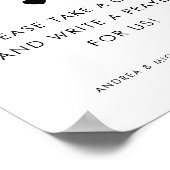 Moderne gebeden voor bruid en bruidegom trouwbord poster (Hoek)