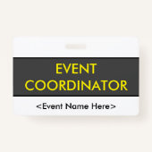 Moderne "GEBEURTENISCOÖRDINATOR"-badge Badge (Achterkant)