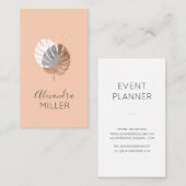 Moderne gebeurtenisplanner minimaliseert tropische visitekaartje (Voorkant / Achterkant)