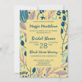 Moderne gebilderde botanische bridale doucheuitnod kaart (Voorkant)